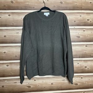 5/$30 Murano men long sleeve men brown sweater‎ size XL 30% wool Made un italy